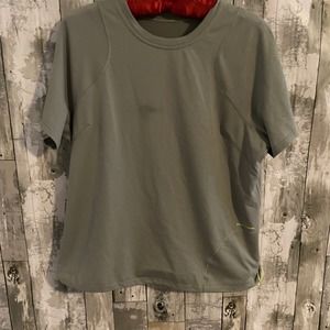 Lululemon athletica green cinched hem hiking shirt 10